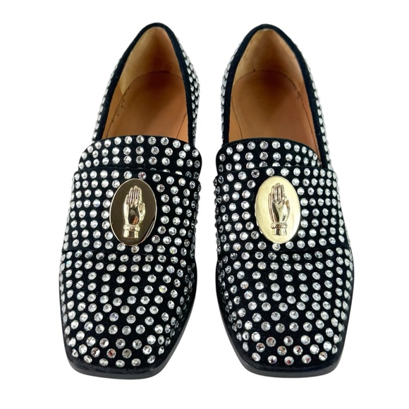 JVB X NOMASEI Nono Suede Rhinestones Women Loafers 35.5 - 5.5US Made in Italy